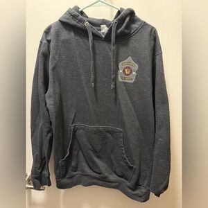Dark Gray Fire Department Hoodie